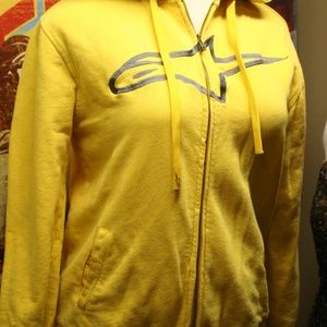 Yellow AlpineStars Zip-Up Hoodie Hoody M